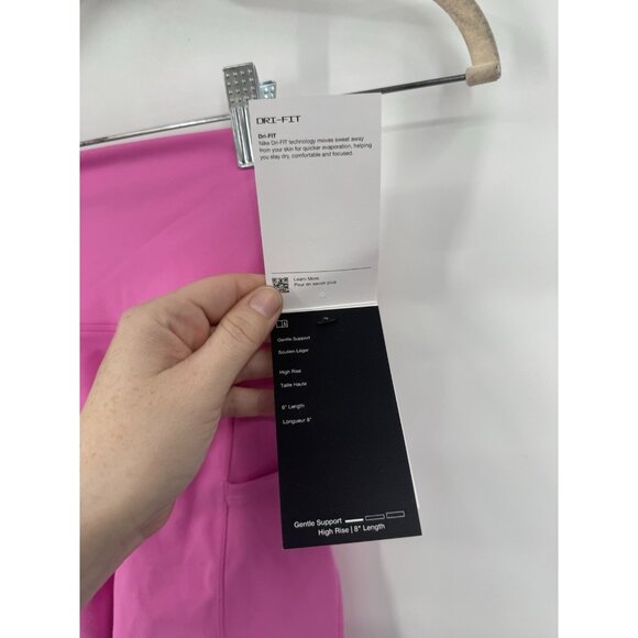 Nike Pro Athletic Biker Shorts Women XS Hot Pink NEW Yoga Workout Gym Preppy - Picture 5 of 10